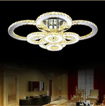 1/2/4/6/8 Žiedas Crystal LED Lubų šviestuvas Gyvenimo Kambario, Miegamasis, Studijų ir Biurui, Biuro, Restorano Interjero LED Lubų Šviesos Šviestuvas