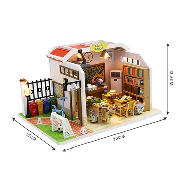 1:24 Miniatiūriniai Lėlių rinkinio Surinkti Roombox Klasėje Medinių modelių Kūrimo Doll House Baldai Kalėdų Dovana Žaislai Berniukams