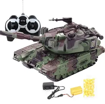 1:32 RC Sunkusis Tankas Didelis Interaktyvus Nuotolinio Valdymo Žaislas Automobilis su Šaudyti Kulkomis Modelis Elektroninių Berniukas Vaikų Žaislai Tankai