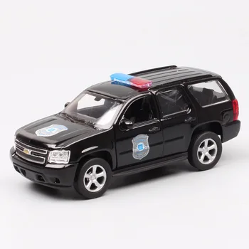 1/36 svarstyklės Welly GM 2008 Chevrolet Tahoe Yukon automobilių policijos VISUREIGIS traukti atgal Diecasts & Žaislinės Transporto priemonės modelis miniatiūros dovana vaikams