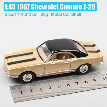 1/43 Mastelis retro senas Chevrolet Camaro Z28 automobilio modelį Diecast Transporto priemonių miniatiūriniai automobiliai 1967 m Kopijos, vaikų žaislas automobilius derliaus