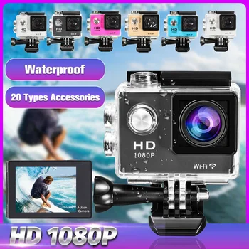 1.5 Colių Veiksmų Fotoaparato Ultra HD 1080P/ 30 k / s WiFi 170 Laipsnių Povandeninis Vandeniui atsparus Šalmas Vaizdo Įrašymo Kameros Sporto Fotoaparatas