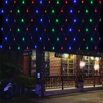 1.5x1.5m 96leds 8 režimai 220V Grynasis LED Styginių Šviesos Festivalis Kalėdinė Dekoracija Naujųjų Metų Vestuvių Ceremonija Vandeniui