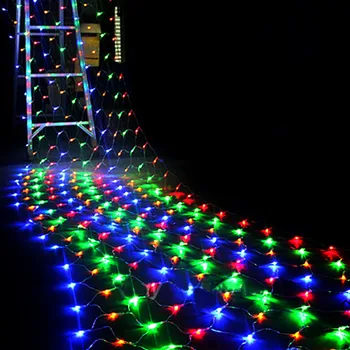 1.5x1.5m 96leds 8 režimai 220V Grynasis LED Styginių Šviesos Festivalis Kalėdinė Dekoracija Naujųjų Metų Vestuvių Ceremonija Vandeniui