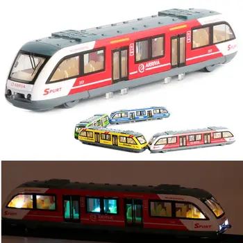 1:64 Miestas Metro Lydinio Modelis Diecasts & Žaislas Transporto Priemonių, Žaislų Metro Bėgių Kelio Traukinio Švietimo Žaislai Vaikams Dovanos Berniuko Žaislas