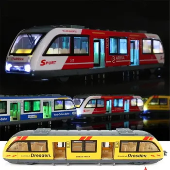 1:64 Miestas Metro Lydinio Modelis Diecasts & Žaislas Transporto Priemonių, Žaislų Metro Bėgių Kelio Traukinio Švietimo Žaislai Vaikams Dovanos Berniuko Žaislas