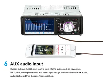 1 Din Auto 4.1 colių HD Automobilinis Multimedia MP3 Grotuvas MP5 Audio Stereo Radijas, Bluetooth, FM Nuotolinio Valdymo pultas Su Galinio vaizdo Kamera