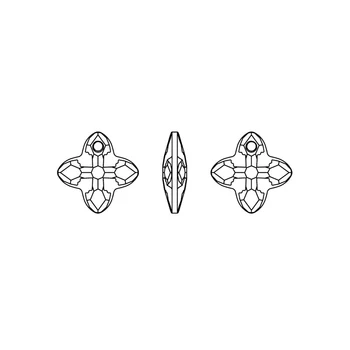 (1 gabalas) Originalus iš Swarovski Kristalų 6868 Kryžiaus Gentis Pakabukas Prarasti Granulių kalnų krištolas Pakabukai, 