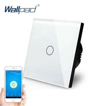 1 Gauja WIFI Touch Kontrolės Jungiklis Wallpad 1 Gaujos 1 Būdas Sienos Jungiklis, Stiklo Panelė Smart Home Alexa 