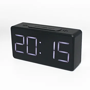 1*Laikrodis LED Skaitmeninis Laikrodis-Žadintuvas USB/Baterijos Veidrodis Realiu laiku Temperatūra 24-valandų Rodymo Naktiniai Stalo Namuose