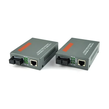 1 pora HTB-GS-03 A/B 10/100/1000M optinių signalų siuntimo ir priėmimo Vienos rūšies Vieno Pluošto SC Uosto 20KM Fast Ethernet Media Converter
