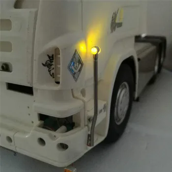 1 pora Priekiniai LED Šviesos Pusės Stiebo Lempos 1/14 Tamiya Scania R620 R730 56323 RC Sunkvežimių, Traktorių Dalys, Priedai