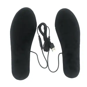 1 Pora USB Šildomos Pėdos Įtvarai EVA Cuttable Koja Šilčiau Šildymo Batų Padas Žiemos Dviračių Žvejybos Lauko Sportas