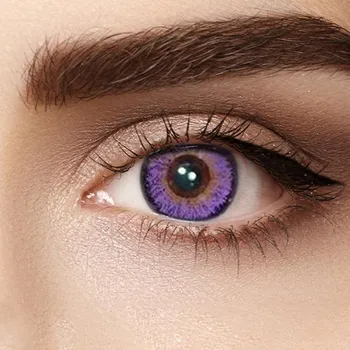1 Pora Violetinė Kosmetikos kontaktiniai lęšiai mažas mokinių kontaktinių lęšių Kosmetikos Spalvoti Kontaktiniai Lęšiai už akių Spalva objektyvas Kasmet Naudoti