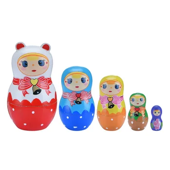 1 Set Lizdus Lėlės Spalva Dažytos Rusijos Matryoshka Lėlės Rankų Darbo Amatų Rusijos Lizdus Lėlės Kūdikio Žaislas Mergina Lėlės Dovanos