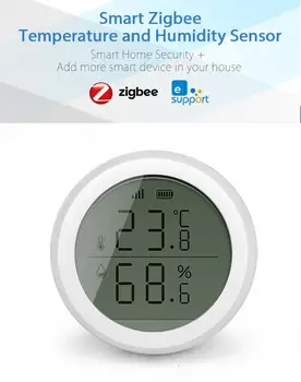 1 Vnt EWelink Temperatūros Ir Drėgmės Jutiklis LCD Ekranas Zigbee Temperatūros Jutiklis Drėgmės Jutiklis Patalpų Smart Home Dalykėlių