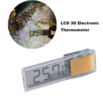 1 vnt. Naujų Akvariumo termometras Skaitmeninis LCD elektroninių žuvų bakas 3D Skaitmeninis temperatūros indikatorius lipdukas krevečių, žuvų vėžlys