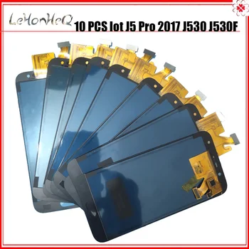 10 gabalas daug LCD Samsung J5 2017 Pro J530 J530F SM-J530F LCD Ekranas Jutiklinis ekranas skaitmeninis keitiklis Asamblėjos Reguliuoti Ryškumą LCD