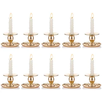 10 Vnt Metaliniu Žvakių Laikiklis Tinka Siaurėjantys ir Žvakidės Tealights ir Ramstis, Žvakės, Langų ir Mantijos Ekranas