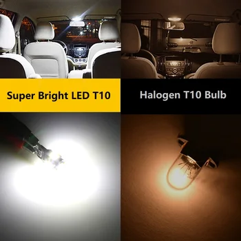 10 x T10 W5W LED Lemputės Automobilių Salono Šviesos Renault Duster Megane 2 3 Logan Clio Fluence Captur Sandero Laguna 2 Scenic