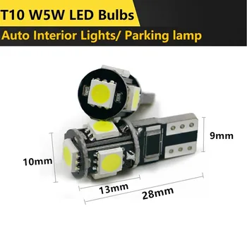 10 x T10 W5W LED Lemputės Automobilių Salono Šviesos Renault Duster Megane 2 3 Logan Clio Fluence Captur Sandero Laguna 2 Scenic