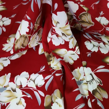 100*145cm derliaus gėlių audinys minkštas viskozės suknelė pižama medžiaga