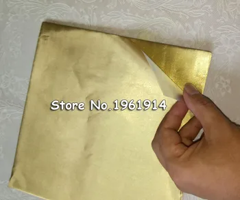 100 lapų 20*20cm Aukso Aliuminio Foliją Įvynioti Popieriaus Vestuvių Šokolado Popieriaus, Saldainių Vyniojimo Popieriaus Lakštai Nemokamas Pristatymas