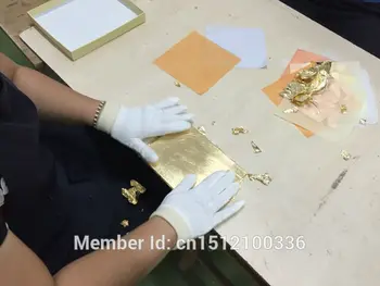 1000 lapų Imitacija Auksas, Sidabras Lapų Gryno Vario Lapų 14*14 cm - Aukso Folija originali vario lapų gilding amatų apdaila