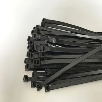 1000pcs 3*60/80/100/120/150mm Fiksuotojo plastiko suveržiamųjų savaiminio fiksavimo nailono kabelis kaklaraištis diržas Surišimo Juostelės Laidų