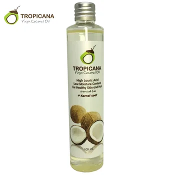 100ML Tropicana Natūralūs Ekologiški Aukščiausios kokybės pirmojo Spaudimo Kokosų Aliejus Sveikos Odos ir Plaukų Priežiūros eterinis Aliejus Aukštos Lauro Rūgštis
