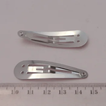 100VNT 5.0 cm Sidabro Paprasto Metalo Snap Įrašą su dviem skylėmis 