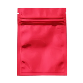 100vnt/daug Blizgus Raudonas Reclosable Aliuminio Folija Zip-Lock Paketas Krepšys Rankena Antspaudas Pakuotės Maišelis Mylar Vakuuminės Maisto Saugojimo Maišelis
