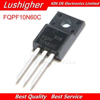 100vnt FQPF10N60C TO-220 10N60 TO220 10N60C 10A 600V MOSFET N-Kanalo
