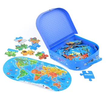 100vnt kūdikių pažinimo Tablet galvosūkių pasaulio žemėlapio dėlionė miegančioji gražuolė dinozaurų dėlionės dovana supakuota dovana vaikui švietimo žaislas