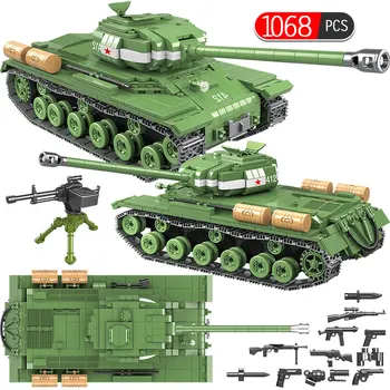 1068 VNT Sovietų Rusija YRA-2M Sunkusis Tankas Blokai Suderinama Kariuomenės Kareivis WW2 Policijos Ginklas Plytų Žaislai Vaikams berniukams