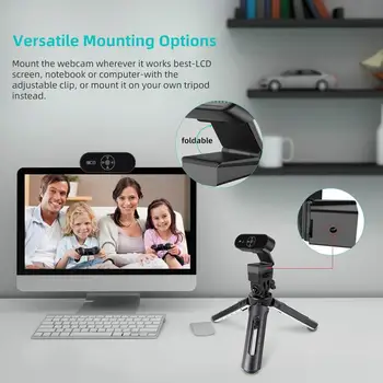 1080P 720p 480p HD Kameros Su Mic KOMPIUTERYJE, Web Kameros, Kamera Mini Kompiuteris WebCamera Cam Vaizdo Įrašymo Darbą