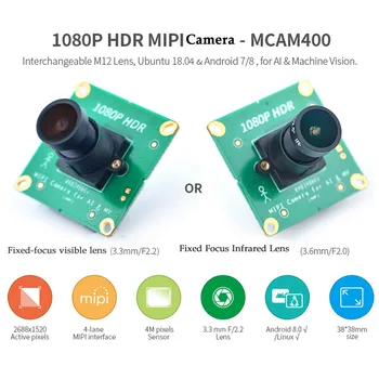 1080P HDR MIPI Kamera - MCAM400 Paramos NanoPC-T4 NanoPi-M4/NEO4 ir SPINDULIŲ Filtras/o ir SPINDULIŲ Filtras