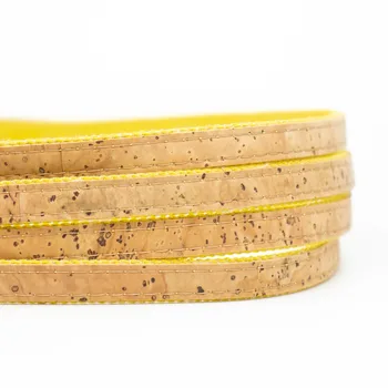 10METER 10mm geltona spalva Butas kamštienos laido džinsinio kamštienos odiniai Papuošalai rasti portugalijos kamštienos laido RK-374