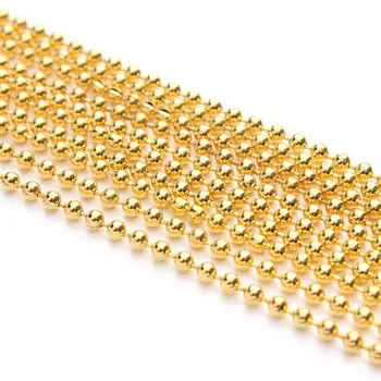 10Meters 1,5 mm 2 mm 2.4 mm, Aukso Sidabro Spalvos Geležies Metalo Kamuolys Granulių Grandinės Juvelyrikos Priėmimo 
