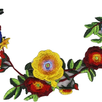 10piece Spalvinga Gėlių Vainikas Aplikacijos Pleistrai, Nėrinių Siuvinėjimo Audinio Lopai Apykaklės Drabužius Dekoruoti Siuvimo Reikmenys TH406