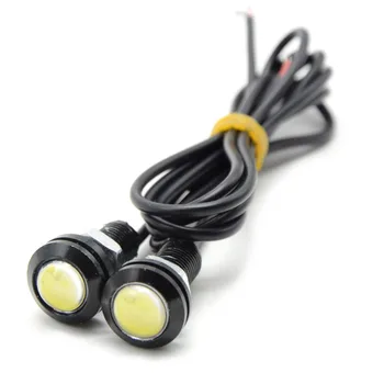 10pieces Motociklo Posūkio Signalo Lemputė 18MM Gintaro LED Indikatorius, Indikatorių 