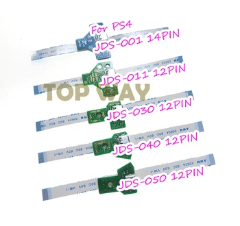 10sets Sony Playstation 4 PS4 Pro Valdiklis USB Įkrovimo Valdybos Lizdas Grandinės JDS-001 011 030 040 050 055 su Juostelės Kabelis