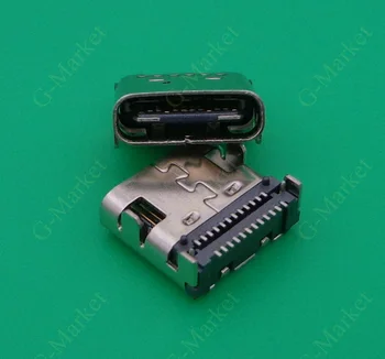 10vnt 24P USB 3.1 Tipas-C Jungtis 24 Pin Talpykla stačiu Kampu C Tipo PCB SMT Dual Eilės Tab Moterų Lizdas