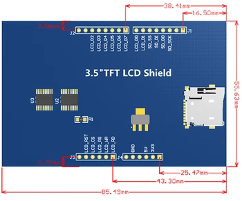 10vnt 3.5 colių TFT HD LCD ekranas UNO R3 lenta su touch tipo) 320X480 vairuotojo ILI9486, parama negabaritinių 2560 R3
