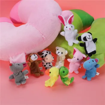 10vnt Biologinių Gyvūnų Piršto Lėlių Pliušiniai Žaislai Vaiką Kūdikio Naudai Lėlės Papasakoti Istoriją Rekvizitai Mielas Animacinių filmų Gyvūnų Lėlės, Žaislai Vaikams