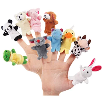 10vnt Biologinių Gyvūnų Piršto Lėlių Pliušiniai Žaislai Vaiką Kūdikio Naudai Lėlės Papasakoti Istoriją Rekvizitai Mielas Animacinių filmų Gyvūnų Lėlės, Žaislai Vaikams