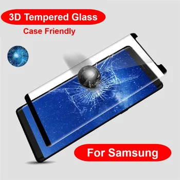 10vnt/Daug 3D Visiškos Aprėpties Atveju, Draugiškas Grūdintas Stiklas Samsung S20 Ultra S10 E S9 Plus Note10 Plus 9 Pastaba Screen Protector