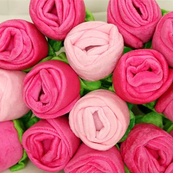 10vnt/Daug didmeninės Pliušinis Žaislas Gėlių Vestuvių Gėlės Spalvinga Rose Vestuvių Valentino Dienos Dovana Mergaitėms