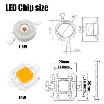 10VNT/daug LED Didelės Galios Chip Gintaro, Apelsinų 1W 3W 5W 10W COB LED Lemputės Šviesos Lempos 595Nm - 600Nm / 600Nm - 605Nm Integruotos į 