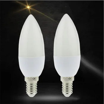 10vnt / daug Led Žvakė E14 AC220V Taupyti Energiją dėmesio Šiltai / šaltai balta chandlier kristalų Lempos Ampulä-Bombillas Namų Šviesa